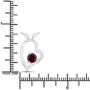 Bids.com 0.60 Carat Genuine Garnet .925 Sterling Silver Necklace Necklaces