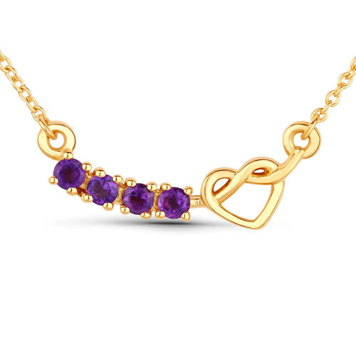 Bids.com 0.24 Carat Genuine Amethyst .925 Sterling Silver Necklace Necklaces