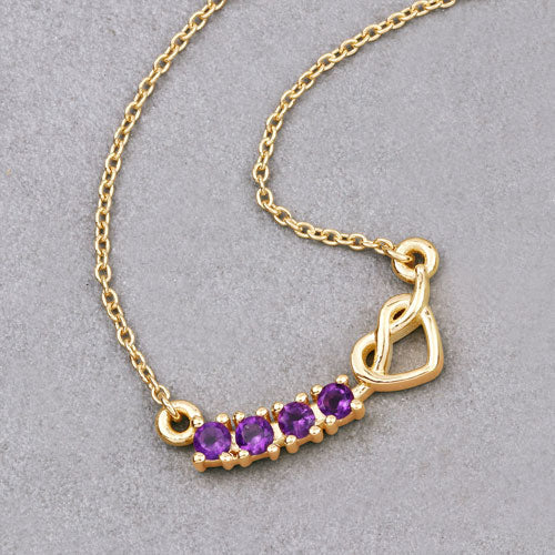 Bids.com 0.24 Carat Genuine Amethyst .925 Sterling Silver Necklace Necklaces