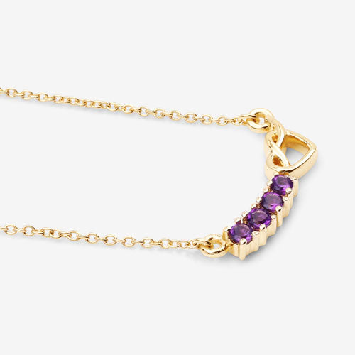 Bids.com 0.24 Carat Genuine Amethyst .925 Sterling Silver Necklace Necklaces