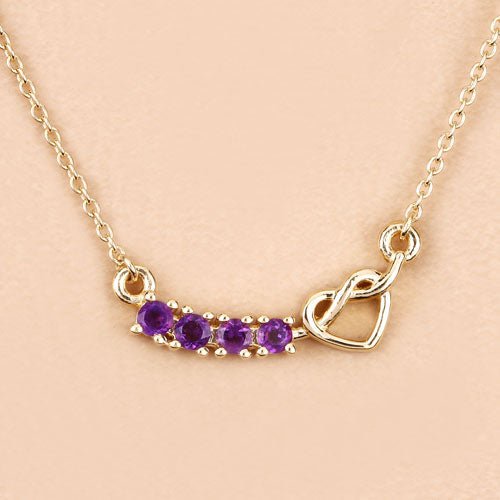 Bids.com 0.24 Carat Genuine Amethyst .925 Sterling Silver Necklace Necklaces