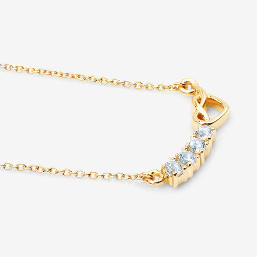 Bids.com 0.24 Carat Genuine Aquamarine .925 Sterling Silver Necklace Necklaces