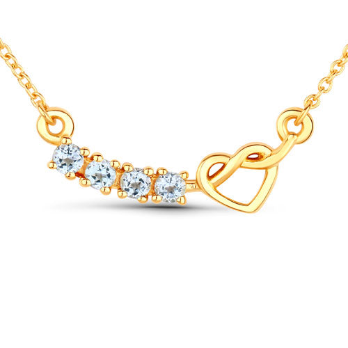 Bids.com 0.30 Carat Genuine Blue Topaz .925 Sterling Silver Necklace Necklaces