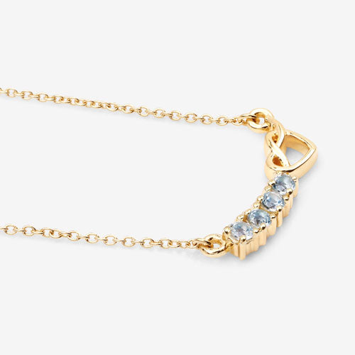 Bids.com 0.30 Carat Genuine Blue Topaz .925 Sterling Silver Necklace Necklaces