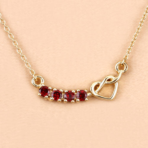 Bids.com 0.32 Carat Genuine Garnet .925 Sterling Silver Necklace Necklaces