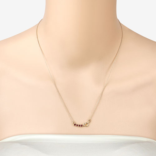 Bids.com 0.32 Carat Genuine Garnet .925 Sterling Silver Necklace Necklaces
