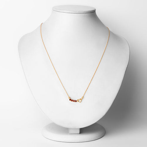 Bids.com 0.32 Carat Genuine Garnet .925 Sterling Silver Necklace Necklaces