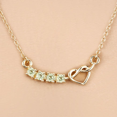 Bids.com 0.28 Carat Genuine Peridot .925 Sterling Silver Necklace Necklaces