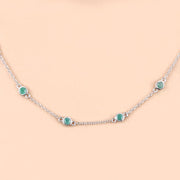 Bids.com 1.80 Carat Genuine Emerald .925 Sterling Silver Necklace Necklaces