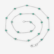 Bids.com 1.80 Carat Genuine Emerald .925 Sterling Silver Necklace Necklaces