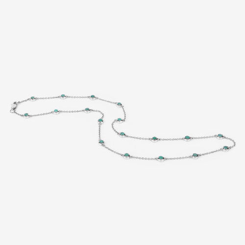 Bids.com 1.80 Carat Genuine Emerald .925 Sterling Silver Necklace Necklaces