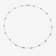 Bids.com 1.80 Carat Genuine Emerald .925 Sterling Silver Necklace Necklaces