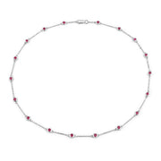 Bids.com 2.34 Carat Genuine Ruby .925 Sterling Silver Necklace Necklaces