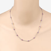 Bids.com 2.34 Carat Genuine Ruby .925 Sterling Silver Necklace Necklaces