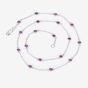 Bids.com 2.34 Carat Genuine Ruby .925 Sterling Silver Necklace Necklaces