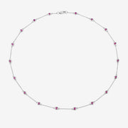 Bids.com 2.34 Carat Genuine Ruby .925 Sterling Silver Necklace Necklaces