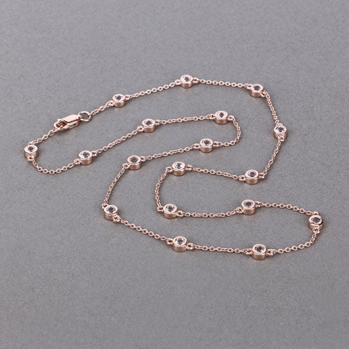 Bids.com 1.62 Carat Genuine Morganite .925 Sterling Silver Necklace Necklaces