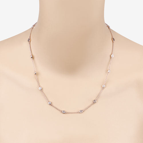 Bids.com 1.62 Carat Genuine Morganite .925 Sterling Silver Necklace Necklaces