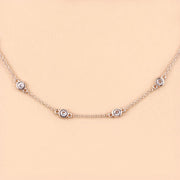 Bids.com 1.62 Carat Genuine Morganite .925 Sterling Silver Necklace Necklaces