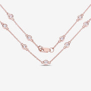 Bids.com 1.62 Carat Genuine Morganite .925 Sterling Silver Necklace Necklaces