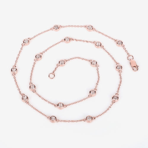 Bids.com 1.62 Carat Genuine Morganite .925 Sterling Silver Necklace Necklaces