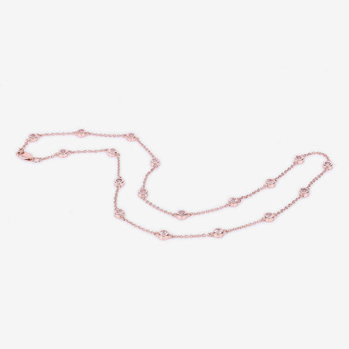 Bids.com 1.62 Carat Genuine Morganite .925 Sterling Silver Necklace Necklaces