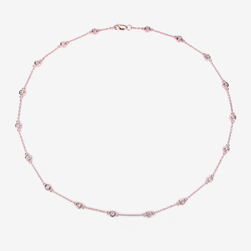 Bids.com 1.62 Carat Genuine Morganite .925 Sterling Silver Necklace Necklaces