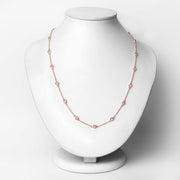 Bids.com 1.62 Carat Genuine Morganite .925 Sterling Silver Necklace Necklaces