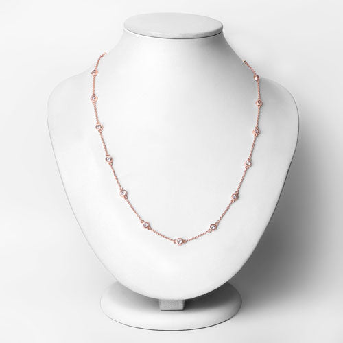 Bids.com 1.62 Carat Genuine Morganite .925 Sterling Silver Necklace Necklaces