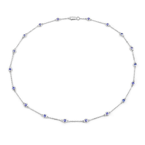 Bids.com 1.80 Carat Genuine Tanzanite .925 Sterling Silver Necklace Necklaces