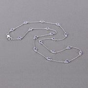 Bids.com 1.80 Carat Genuine Tanzanite .925 Sterling Silver Necklace Necklaces