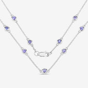 Bids.com 1.80 Carat Genuine Tanzanite .925 Sterling Silver Necklace Necklaces