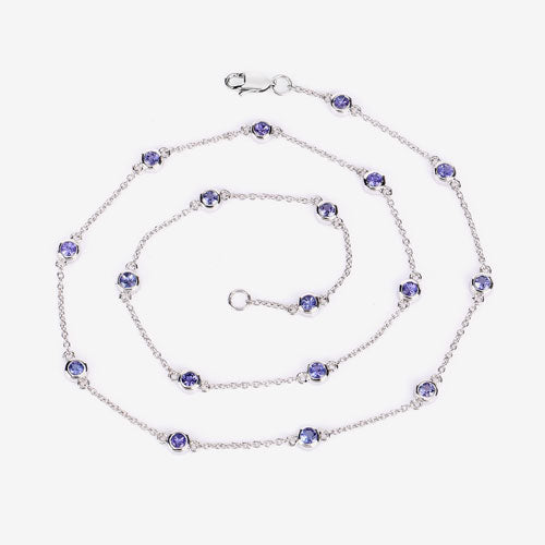 Bids.com 1.80 Carat Genuine Tanzanite .925 Sterling Silver Necklace Necklaces