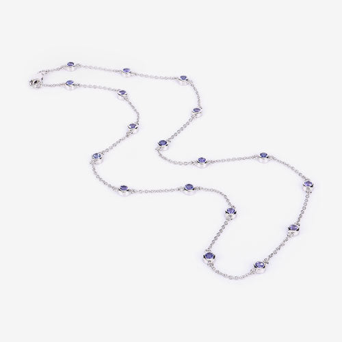 Bids.com 1.80 Carat Genuine Tanzanite .925 Sterling Silver Necklace Necklaces