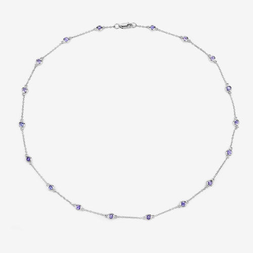 Bids.com 1.80 Carat Genuine Tanzanite .925 Sterling Silver Necklace Necklaces