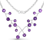 Bids.com 5.36 Carat Genuine Amethyst .925 Sterling Silver Necklace Necklaces