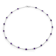 Bids.com 6.12 Carat Genuine Amethyst .925 Sterling Silver Necklace Necklaces