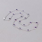 Bids.com 6.12 Carat Genuine Amethyst .925 Sterling Silver Necklace Necklaces