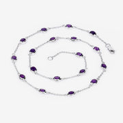 Bids.com 6.12 Carat Genuine Amethyst .925 Sterling Silver Necklace Necklaces