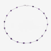 Bids.com 6.12 Carat Genuine Amethyst .925 Sterling Silver Necklace Necklaces