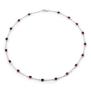 Bids.com 8.10 Carat Genuine Garnet .925 Sterling Silver Necklace Necklaces