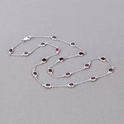 Bids.com 8.10 Carat Genuine Garnet .925 Sterling Silver Necklace Necklaces