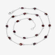 Bids.com 8.10 Carat Genuine Garnet .925 Sterling Silver Necklace Necklaces