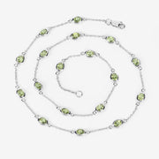 Bids.com 6.30 Carat Genuine Peridot .925 Sterling Silver Necklace Necklaces