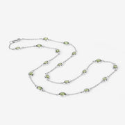 Bids.com 6.30 Carat Genuine Peridot .925 Sterling Silver Necklace Necklaces