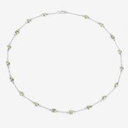 Bids.com 6.30 Carat Genuine Peridot .925 Sterling Silver Necklace Necklaces