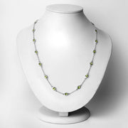 Bids.com 6.30 Carat Genuine Peridot .925 Sterling Silver Necklace Necklaces