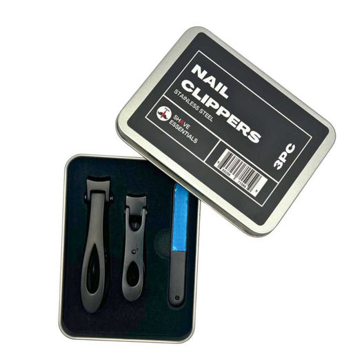 Shave Essentials Nail Clipper Set Nail Clippers White Smoke BLACK