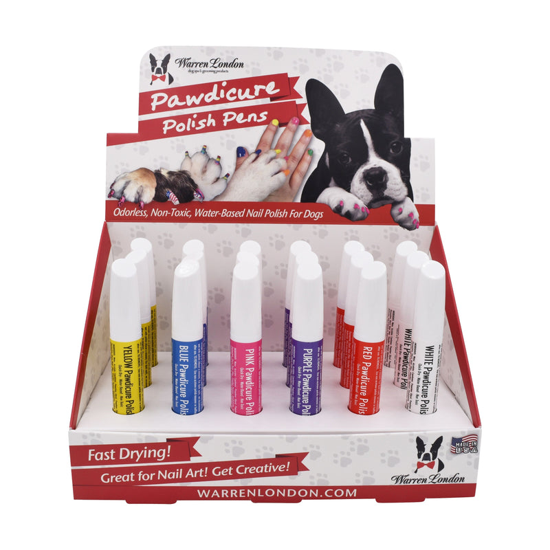 Warren London Cardboard Dog Nail Polish Pen Display Plus 18 Polish Pens Dog Nail Polish