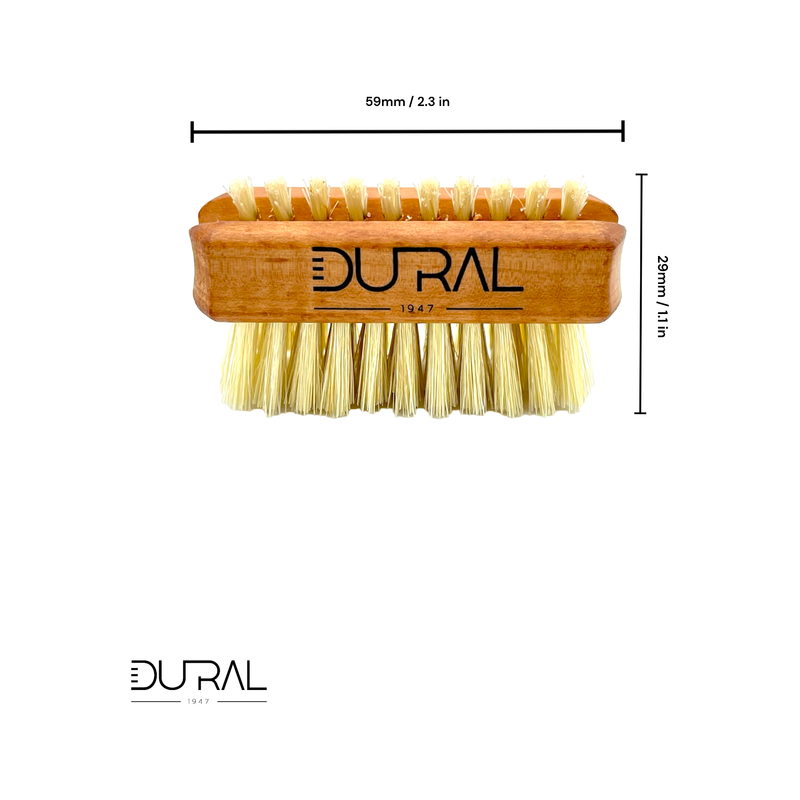 Dural Dural Pear wood hand/nail brush with natural bristles - 1 & 5 rows Hand/Nail Brush